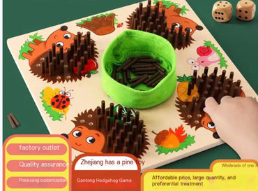 Wooden Educational Hedgehog Stacking Game for Kids