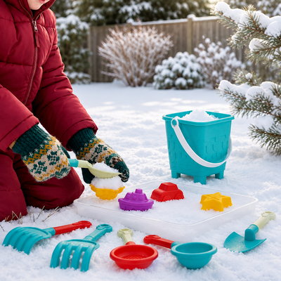 Sand and Snow Bucket  moulds and Shovel Set