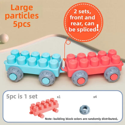 Large Particles Can Chew Soft Rubber Building Blocks for Children's Early Education Puzzle DIY Assembling Blocks