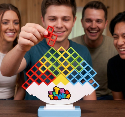 Tetris-Style Balancing Tower Game - 48 Piece Educational Stacking Blocks for Focus & Coordination3
