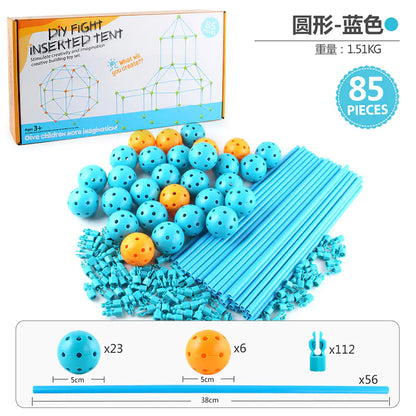 Kids DIY Building Castle Tent Toy with Blocks Game House