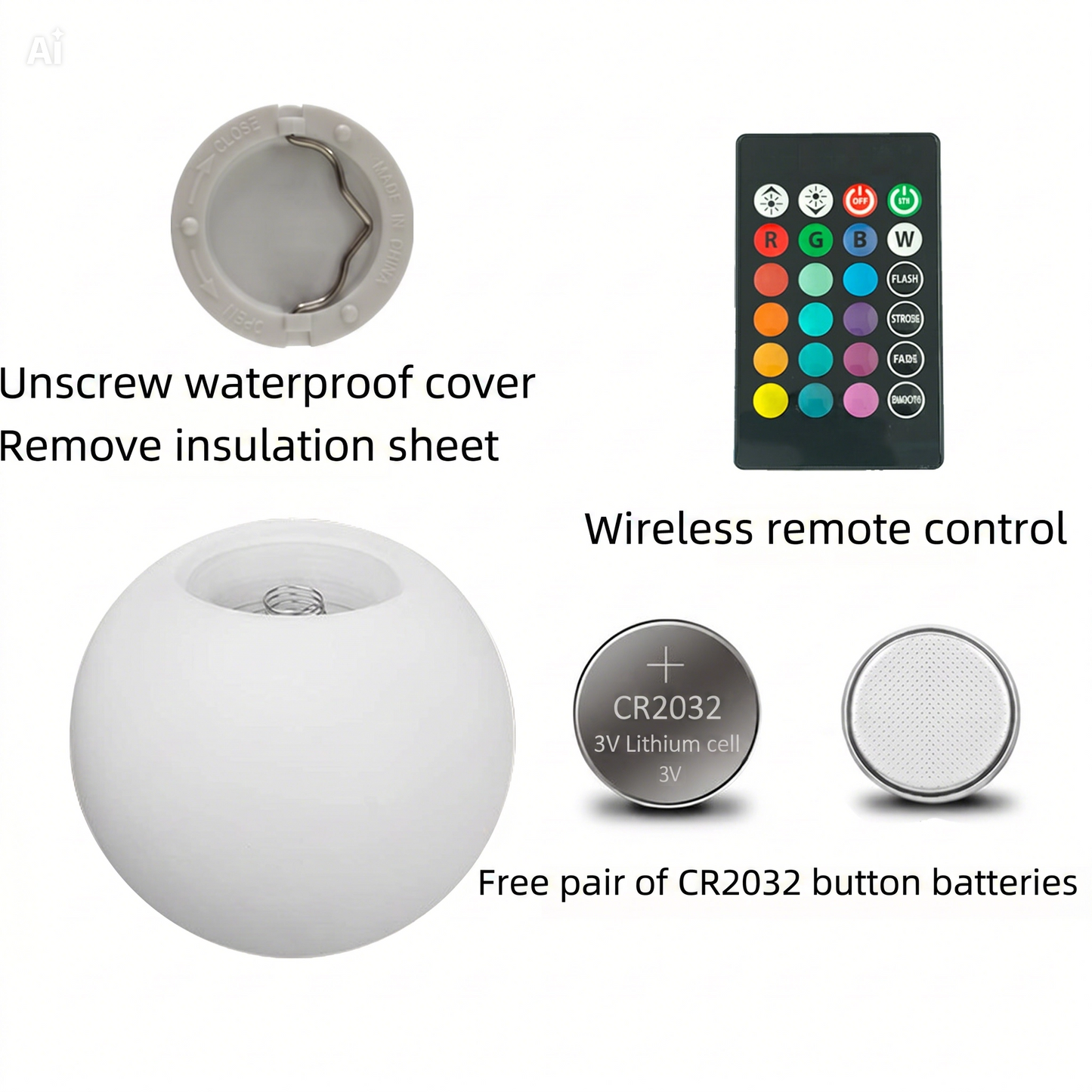 GlowFloat 8 — RGBW Floating LED Pool Ball Lights