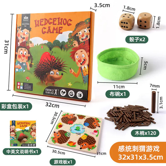 Wooden Educational Hedgehog Stacking Game for Kids
