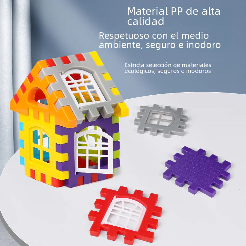 Large Size Realistic House Building Blocks Toy Set