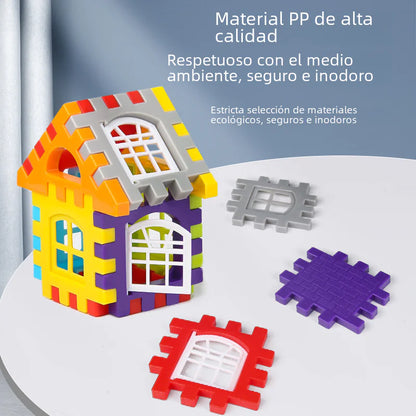 Large Size Realistic House Building Blocks Toy Set