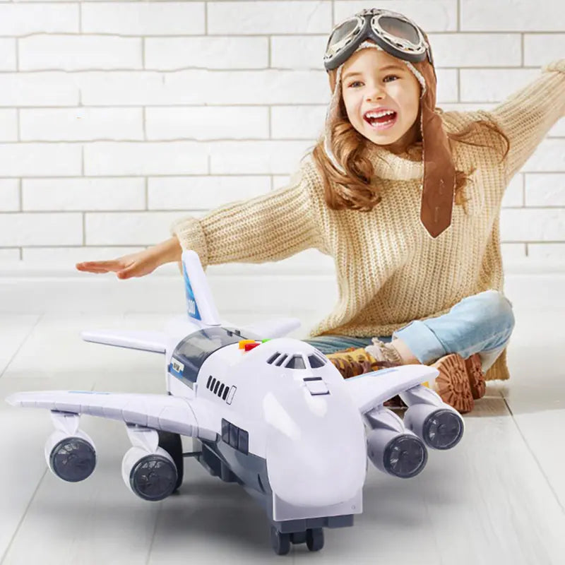 Children's Inertial Story Plane Toy with Sound and Light