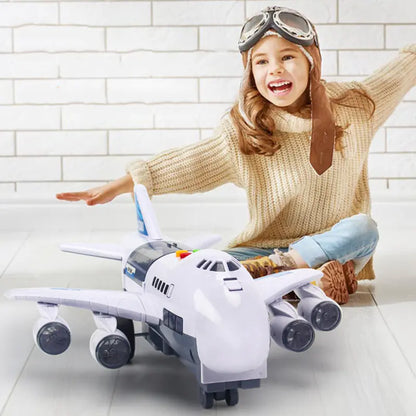 Children's Inertial Story Plane Toy with Sound and Light