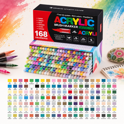 Acrylic Soft Tip Paint Pens Set