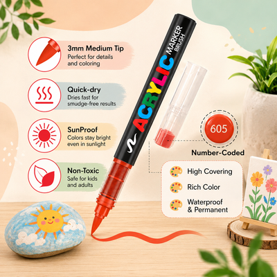 Acrylic Soft Tip Paint Pens Set