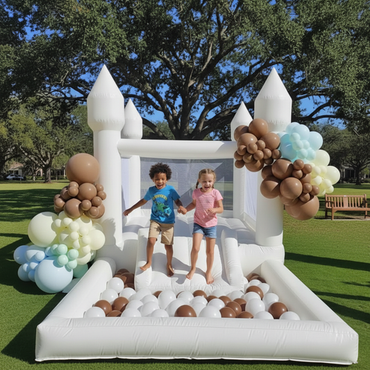 Inflatable White Bounce House