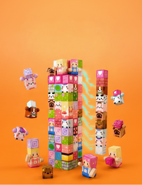 building  magnet blocks collection cover