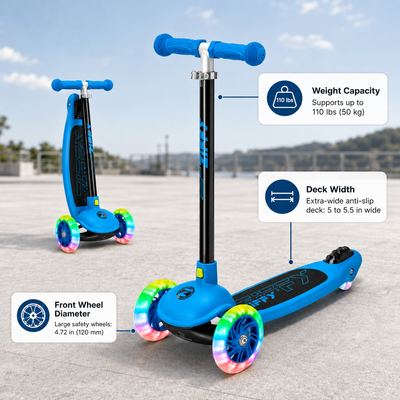 3-Wheel LED Light-Up Scooter