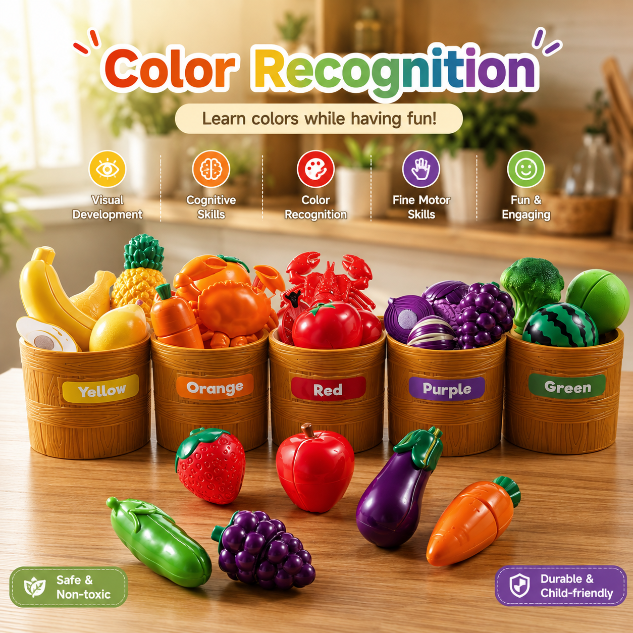 Sorting Baskets Teach Color Matching