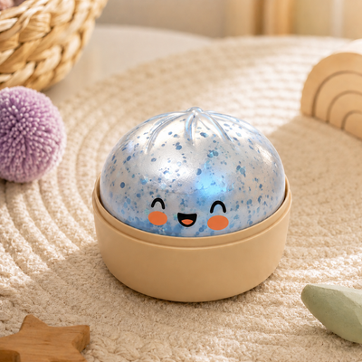 cosmo glittery squishy for kids with smiling face