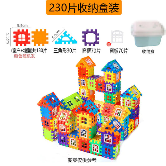 Large Size Realistic House Building Blocks Toy Set