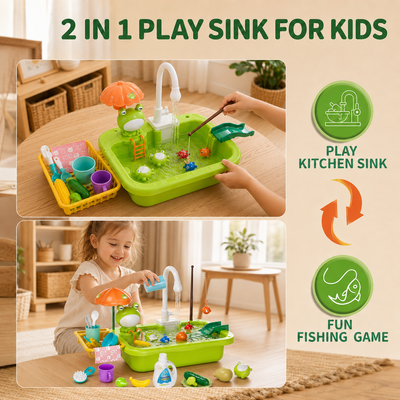 Circulating Water Kitchen Sink Playset