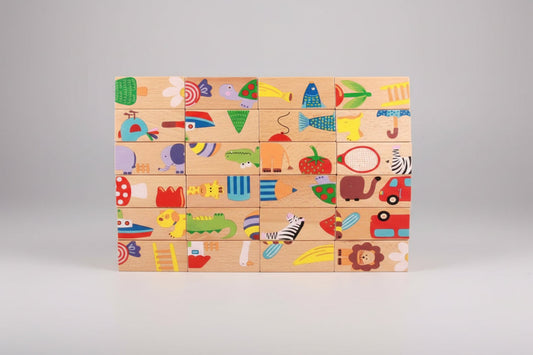 Animal Domino Wooden Puzzle Set
