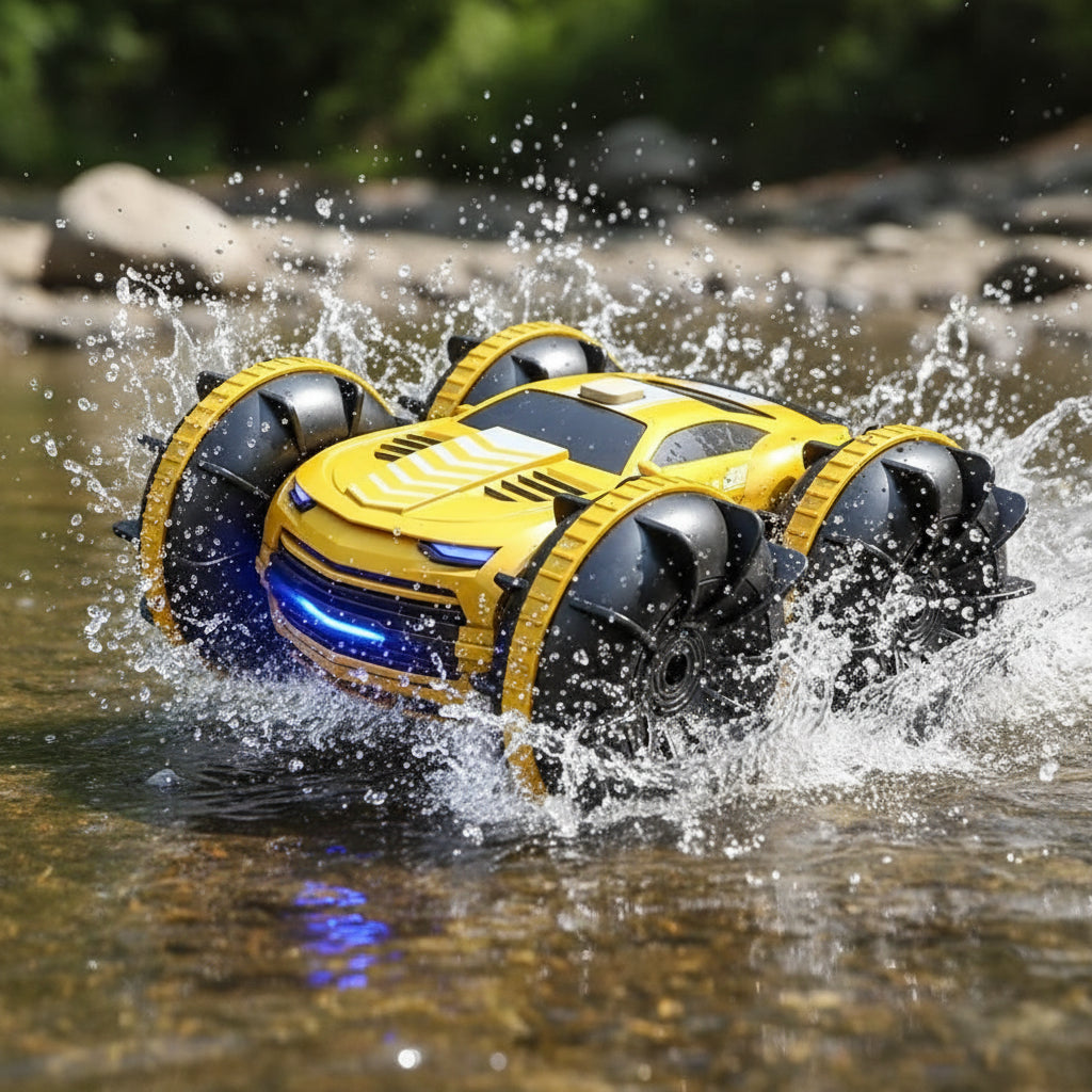 gesture controlled waterproof stunt toy car with led lights, perfect birthday gift for boys and girls