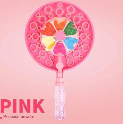 Handheld Windmill Bubble Machine for Kids' Playtime