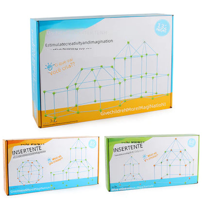 Kids DIY Building Castle Tent Toy with Blocks Game House