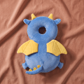 Baby Head Pillow Backpack - SafePals Velvet Dragon flat-lay studio shot, terracotta background