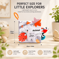 High Contrast Animal Tail Soft Cloth Baby Book