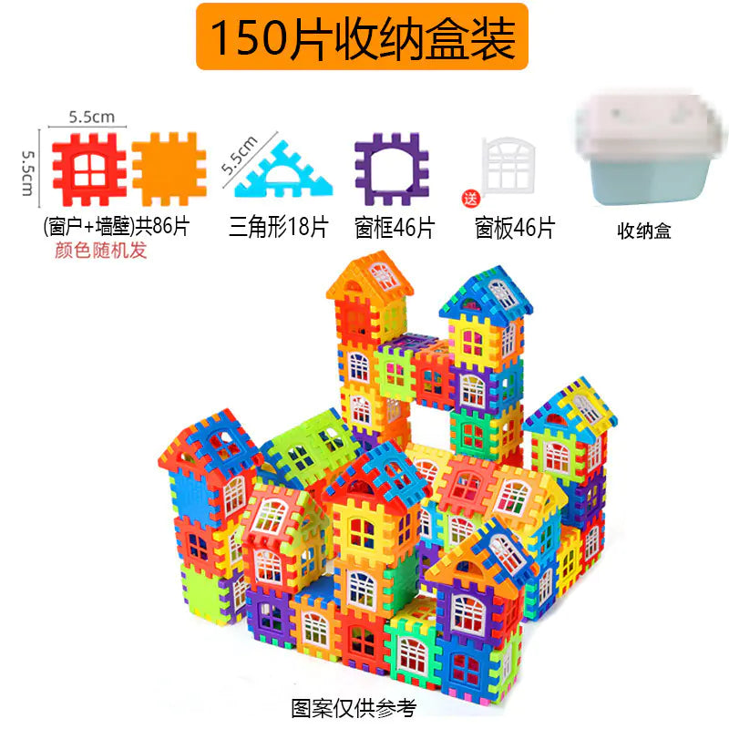 Large Size Realistic House Building Blocks Toy Set