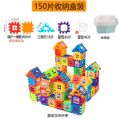 Large Size Realistic House Building Blocks Toy Set