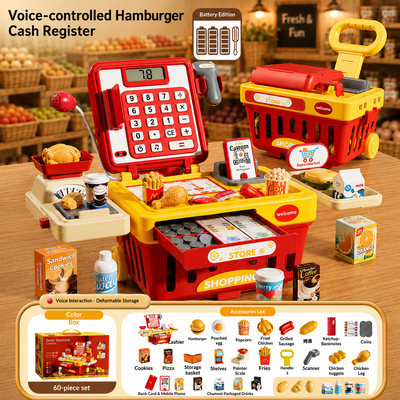 SmartCart Kids Cash Register Toy Set with Scanner & Shopping Cart
