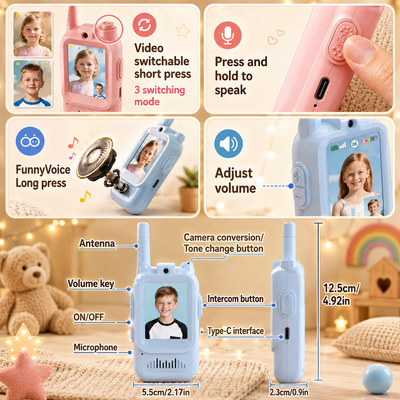LinkTalker Kids Video Walkie Talkies Set
