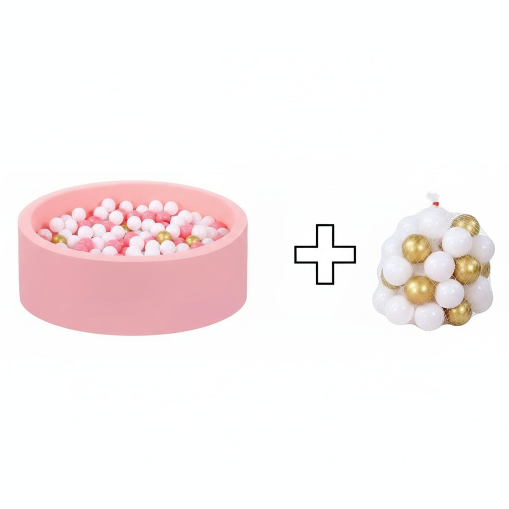 Toddler Foam Ball Pit with 100 Soft Balls
