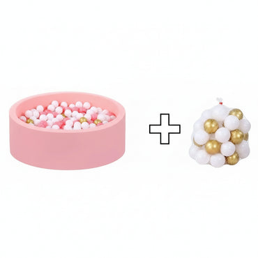 Toddler Foam Ball Pit with 100 Soft Balls