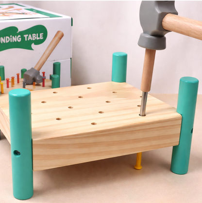 Wooden Montessori Nail Hammering Toy for Toddlers