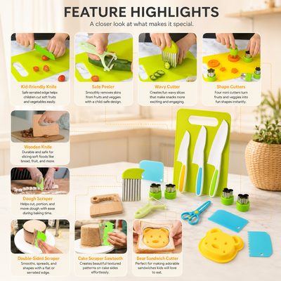 Kids Safe Cooking Tool Set