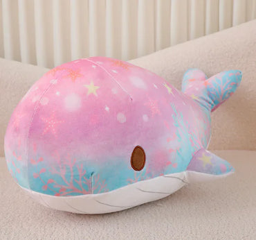 40/50 CM Pink/Blue Solaris Shimmer Whale Plush Toy