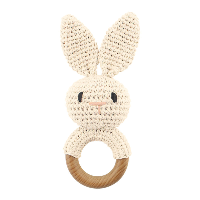 rabbit rattle newborn gift, baby shower gift newborn organic