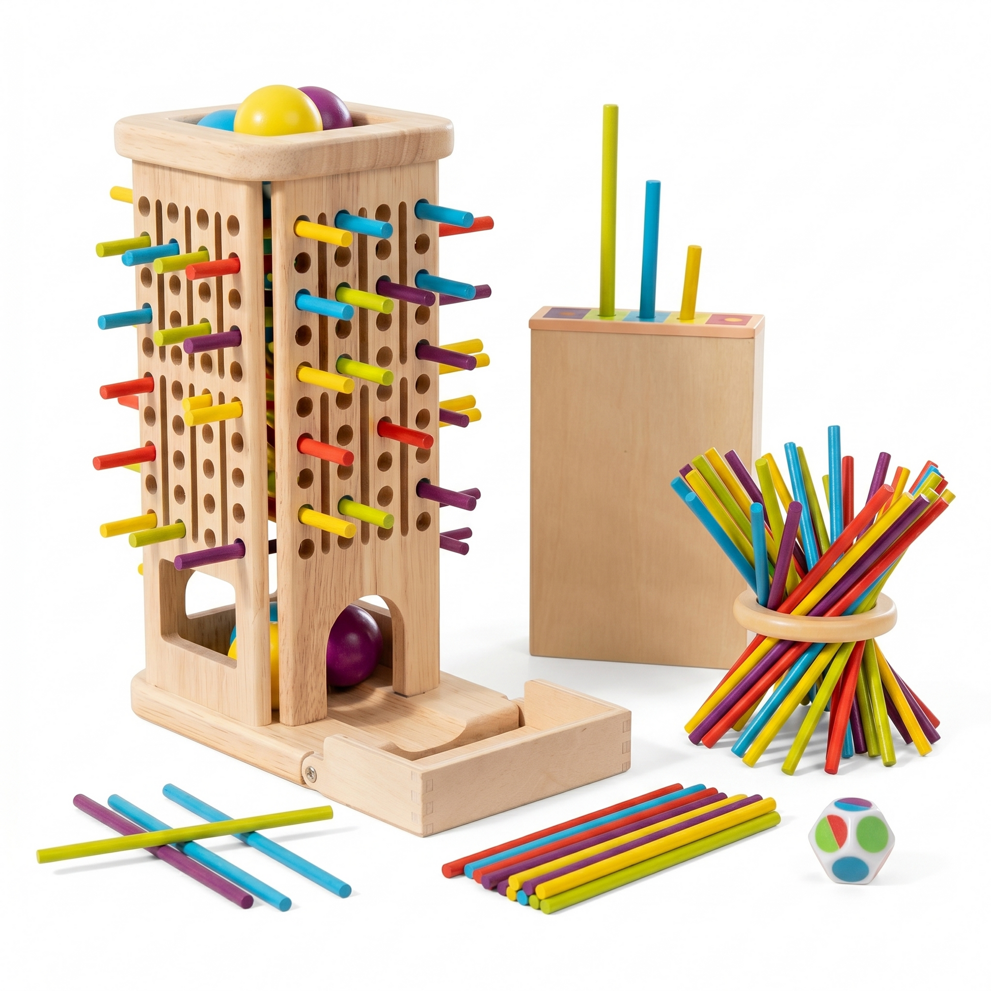 rainbow-stick-tower-wooden-ball-drop-toy_5 - learning counting principles and school prep