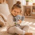 Soft elephant plush toy, cute 25 cm stuffed animal gift, view 3