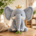 Soft elephant plush toy, cute 25 cm stuffed animal gift, view 7
