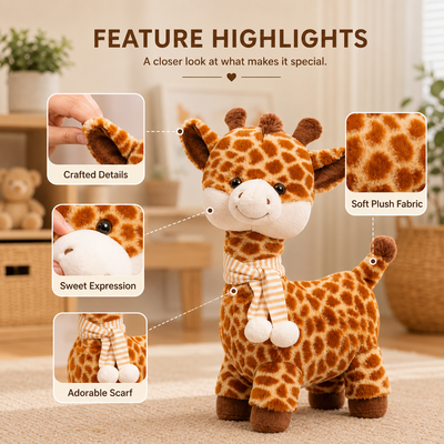 Soft Scarf Giraffe Plush Toy