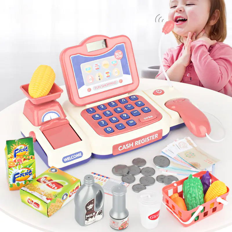 Cartoon Supermarket Cash Register Toy for Girls (Ages 3-5)