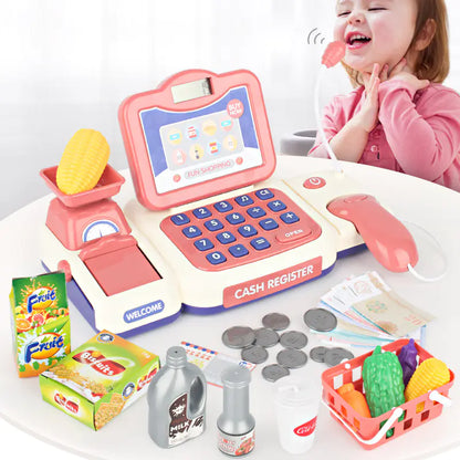 Cartoon Supermarket Cash Register Toy for Girls (Ages 3-5)