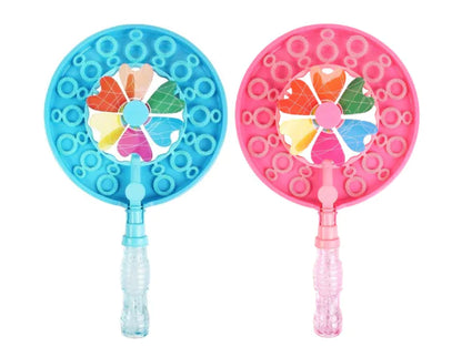 Handheld Windmill Bubble Machine for Kids' Playtime