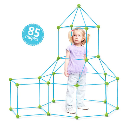 Kids DIY Building Castle Tent Toy with Blocks Game House