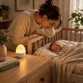 Wind down toy for kids: portable egg sound machine and night light for nursery bedtime routine