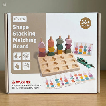 Wooden Shape Stacking & Pattern Matching Board