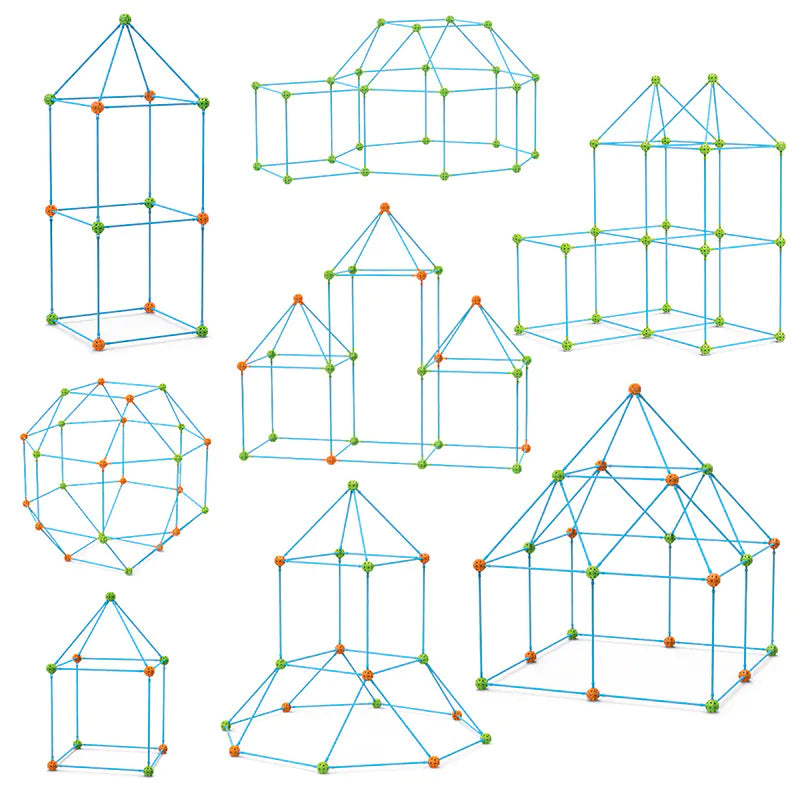 Kids DIY Building Castle Tent Toy with Blocks Game House