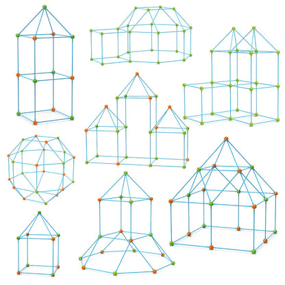 Kids DIY Building Castle Tent Toy with Blocks Game House